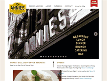 Tablet Screenshot of anniescafebar.com